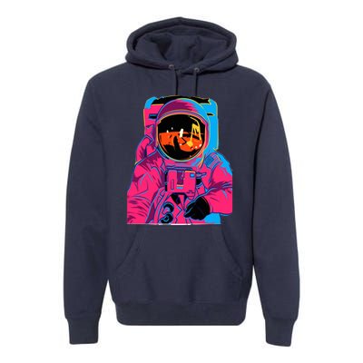 Trippy Rainbow Astronaut Premium Hoodie