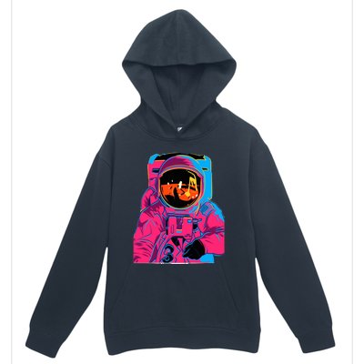 Trippy Rainbow Astronaut Urban Pullover Hoodie