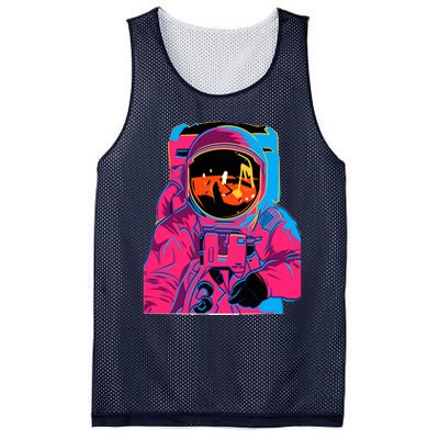 Trippy Rainbow Astronaut Mesh Reversible Basketball Jersey Tank