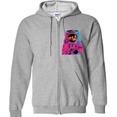 Trippy Rainbow Astronaut Full Zip Hoodie