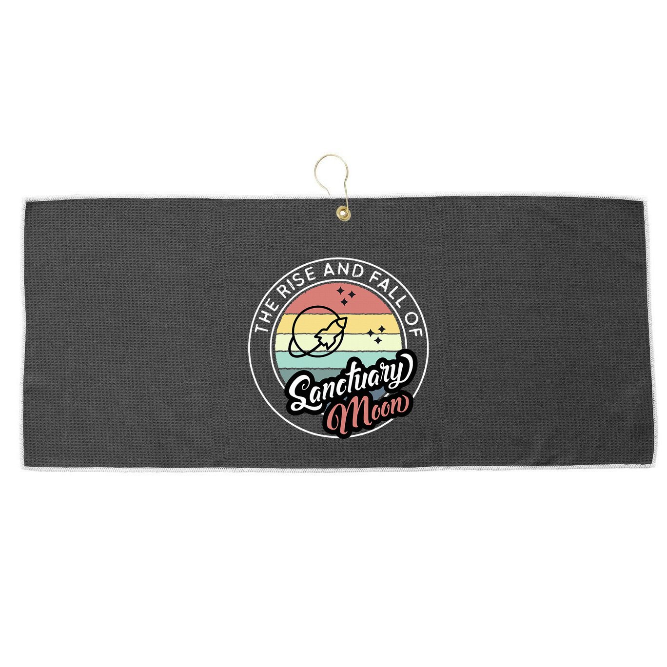 The Rise And Fall Of Sanctuary Moon Large Microfiber Waffle Golf Towel