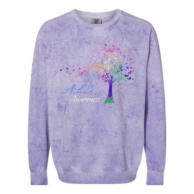 Tree Ribbon ALS Awareness Colorblast Crewneck Sweatshirt