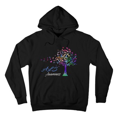 Tree Ribbon ALS Awareness Hoodie