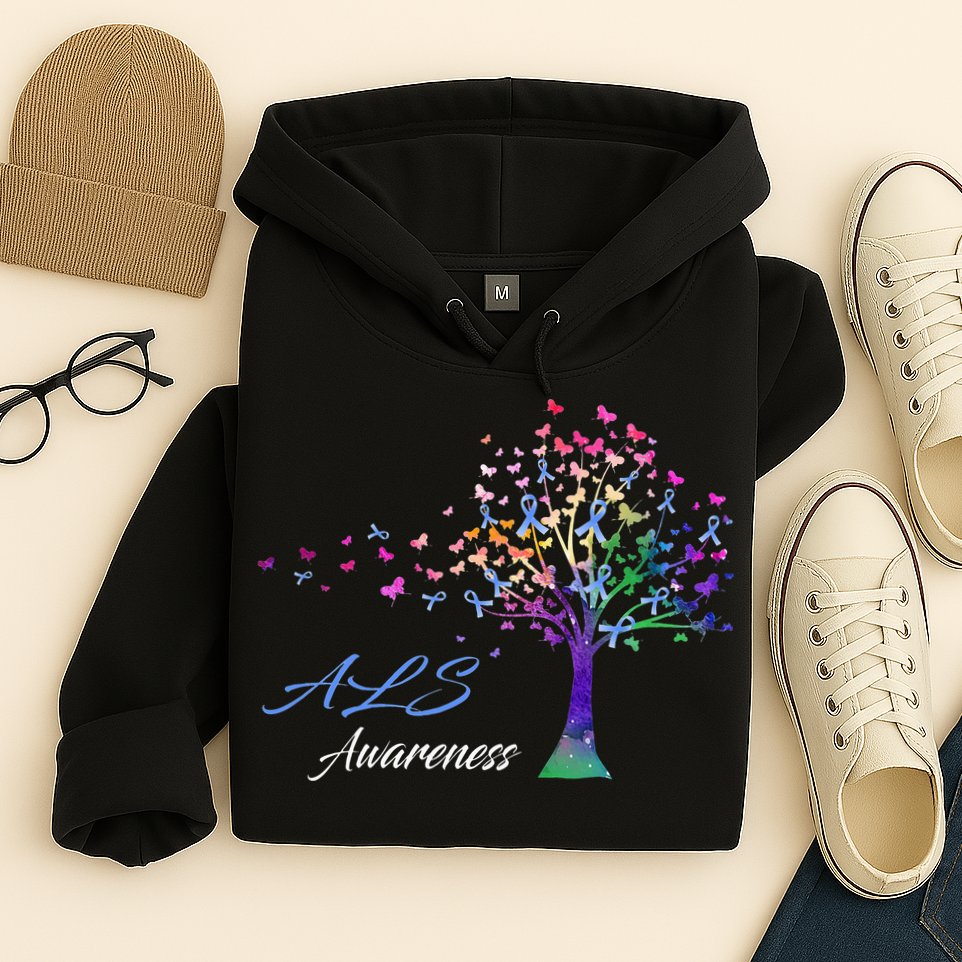 Tree Ribbon ALS Awareness Hoodie