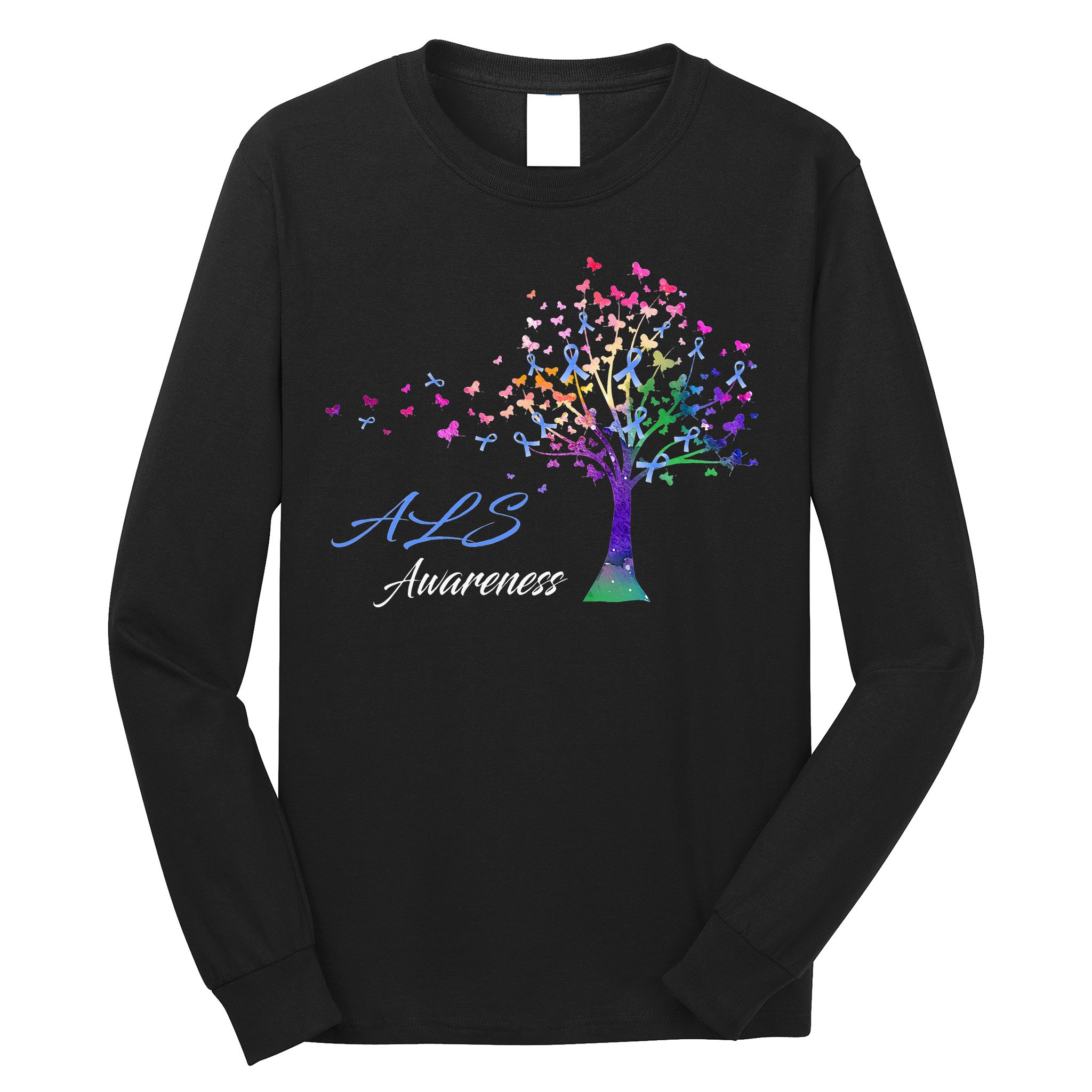 Tree Ribbon ALS Awareness Long Sleeve Shirt