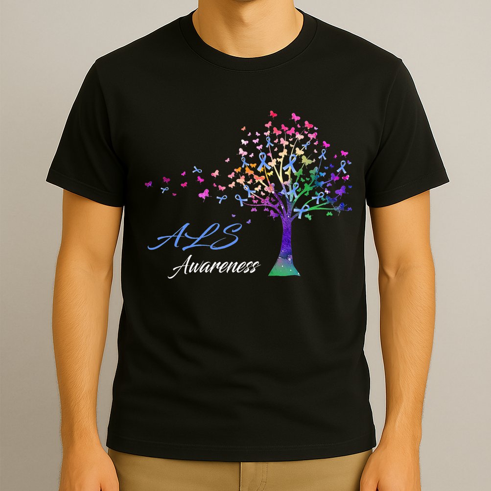 Tree Ribbon ALS Awareness T-Shirt