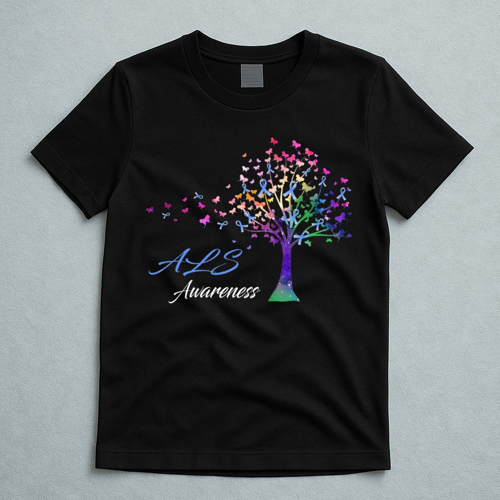 Tree Ribbon ALS Awareness T-Shirt