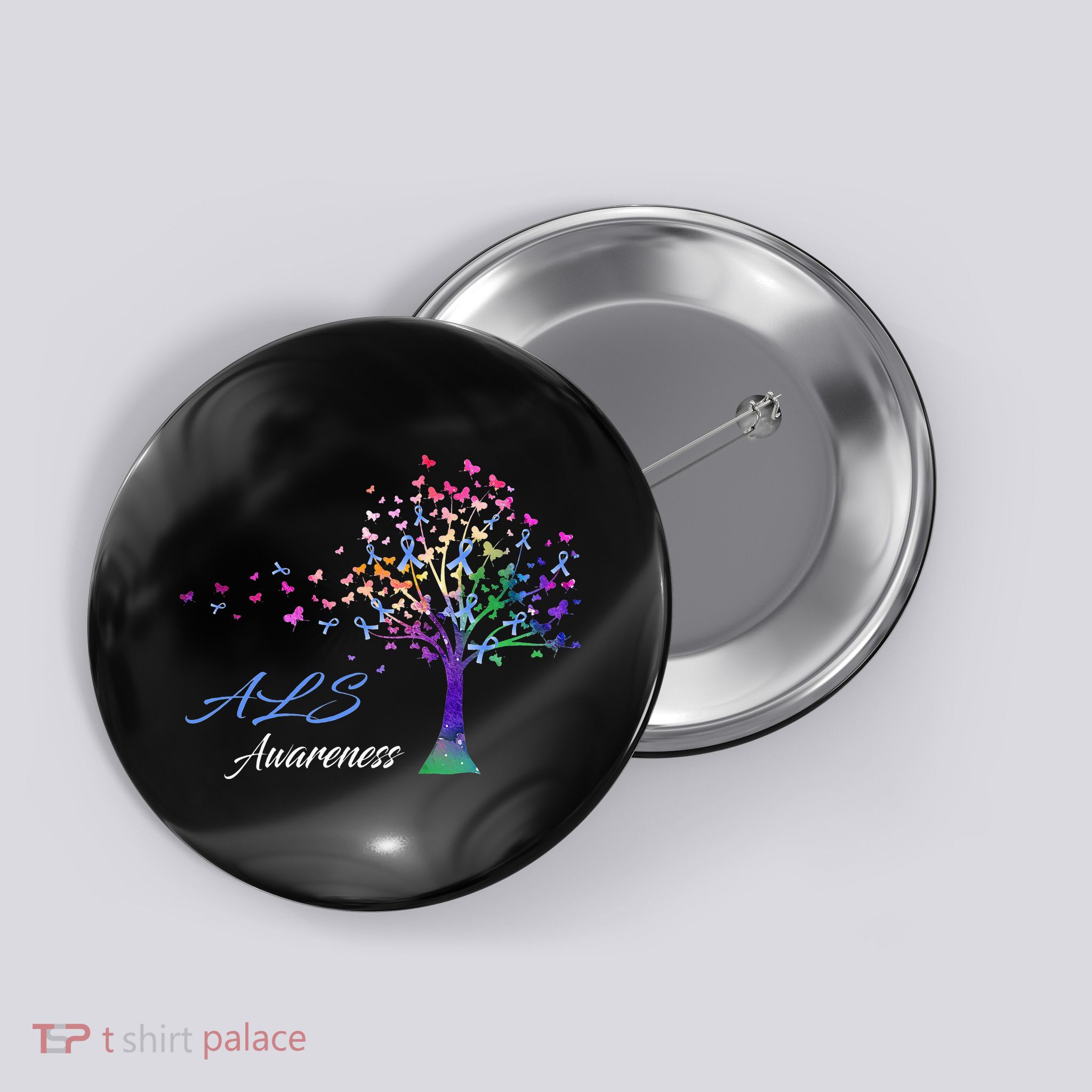 Tree Ribbon ALS Awareness Button