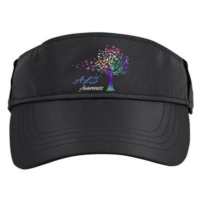 Tree Ribbon ALS Awareness Adult Drive Performance Visor