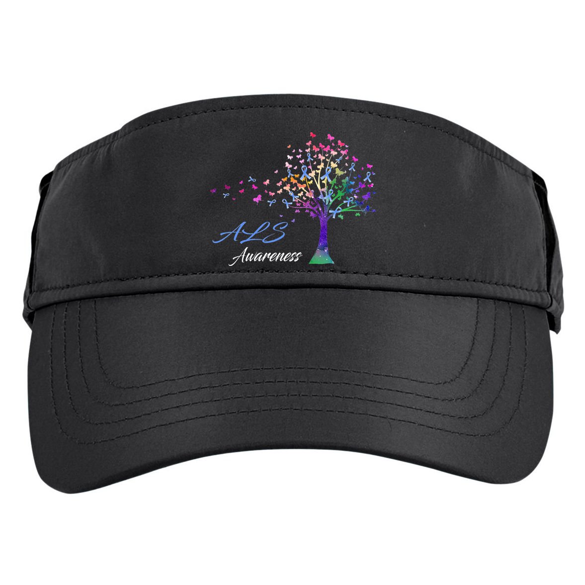 Tree Ribbon ALS Awareness Adult Drive Performance Visor