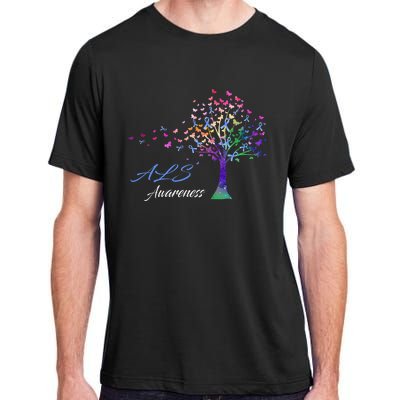 Tree Ribbon ALS Awareness Adult ChromaSoft Performance T-Shirt