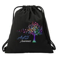 Tree Ribbon ALS Awareness Drawstring Bag