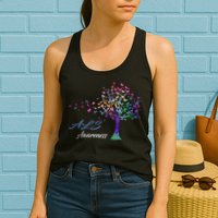 Tree Ribbon ALS Awareness Womens Tank Top
