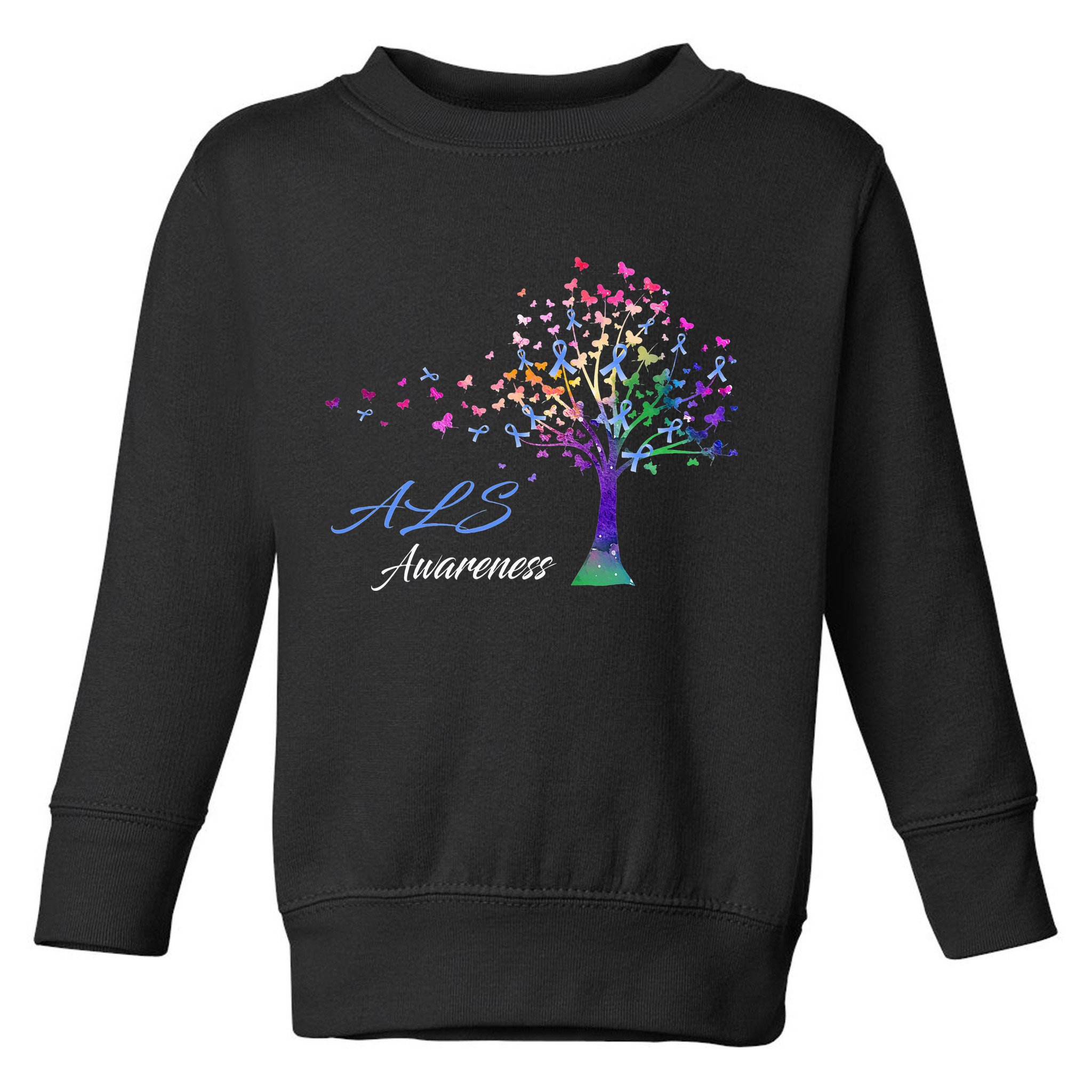 Tree Ribbon ALS Awareness Toddler Sweatshirt