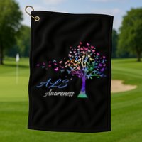 Tree Ribbon ALS Awareness Golf Towel