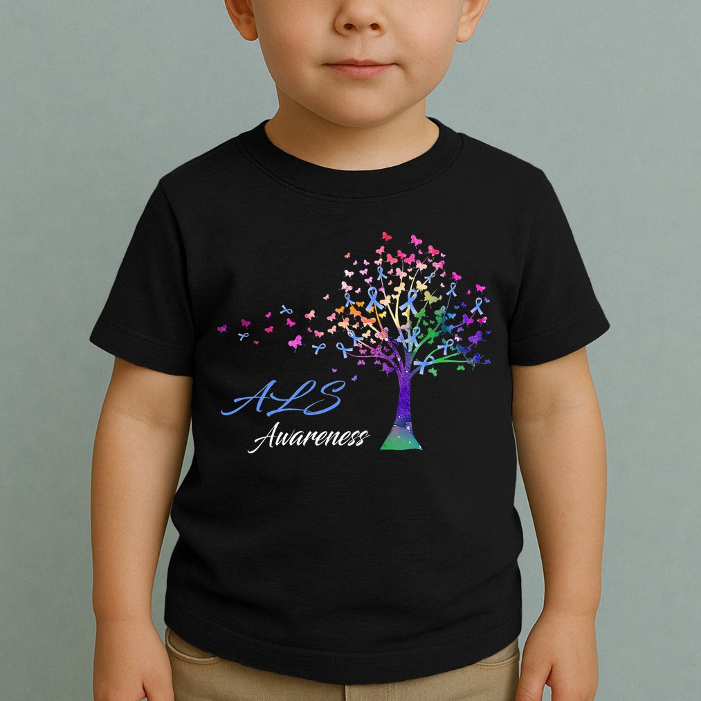 Tree Ribbon ALS Awareness Toddler T-Shirt