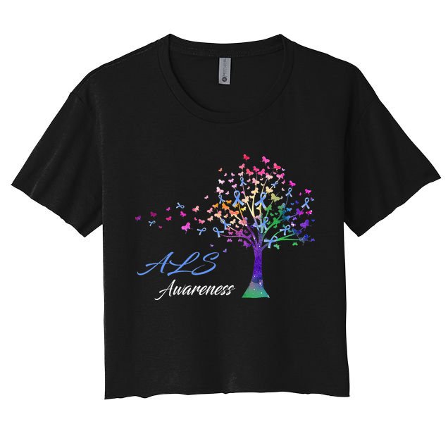 Tree Ribbon ALS Awareness Crop Top
