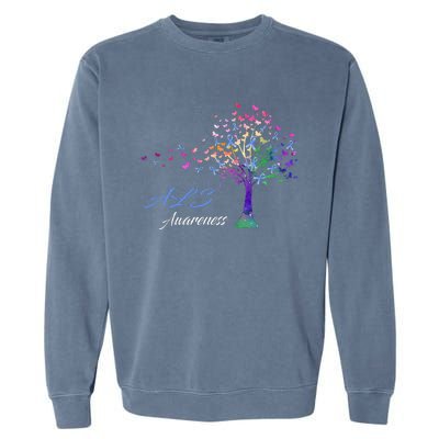 Tree Ribbon ALS Awareness Garment-Dyed Sweatshirt