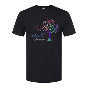 Tree Ribbon ALS Awareness Softstyle CVC T-Shirt