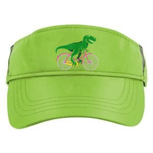 TRex Riding A Bike Funny Trex Dinosaur Bicycle Rider Adult Drive Performance Visor