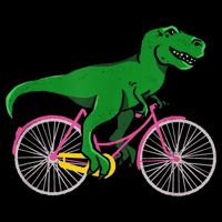 TRex Riding A Bike Funny Trex Dinosaur Bicycle Rider City Backpack