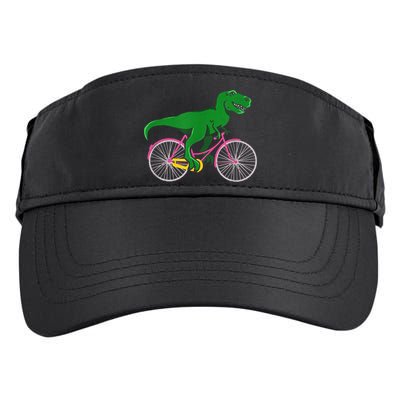 TRex Riding A Bike Funny Trex Dinosaur Bicycle Rider Adult Drive Performance Visor