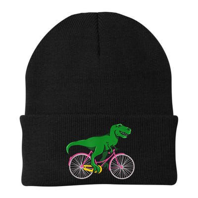 TRex Riding A Bike Funny Trex Dinosaur Bicycle Rider Beanie