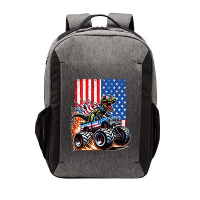 Trex Riding American Monster Truck Usa Flag Vector Backpack