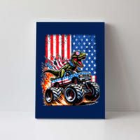 Trex Riding American Monster Truck Usa Flag Canvas