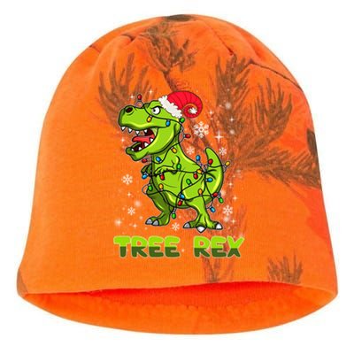 Tree Rex Animal Pun Funny Dinosaur Christmas Pajama Great Gift Kati - Camo Knit Beanie