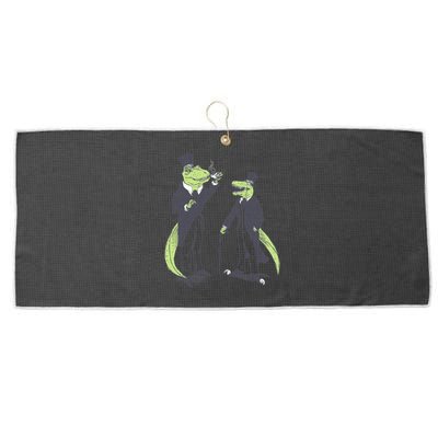 Tea Rex And Velo Sir Raptor Large Microfiber Waffle Golf Towel