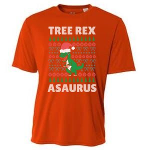 Tree Rex A Saurus Funny Christmas Dinosaur Gift Cooling Performance Crew T-Shirt