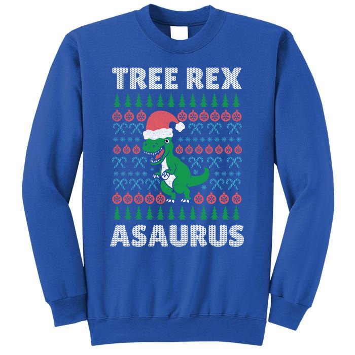 Tree Rex A Saurus Funny Christmas Dinosaur Gift Sweatshirt