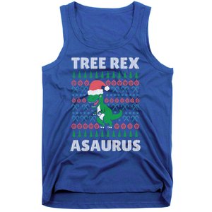 Tree Rex A Saurus Funny Christmas Dinosaur Gift Tank Top