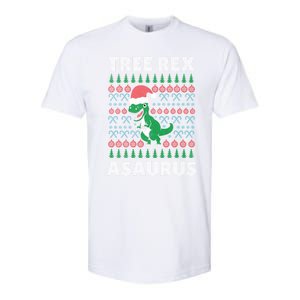 Tree Rex A Saurus Funny Christmas Dinosaur Gift Softstyle CVC T-Shirt