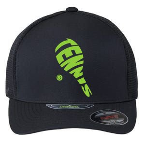 Tennis Racket And Tennis Ball Tennis Graphic Gift Flexfit Unipanel Trucker Cap