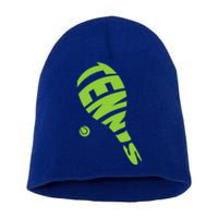 Tennis Racket And Tennis Ball Tennis Graphic Gift Short Acrylic Beanie