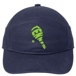 Tennis Racket And Tennis Ball Tennis Graphic Gift 7-Panel Snapback Hat