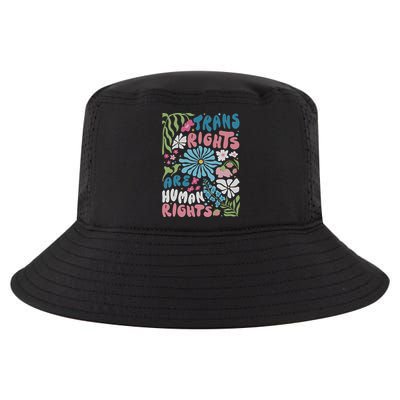 Transg Right Are Human Rights Boho Flower Pride Month Cool Comfort Performance Bucket Hat