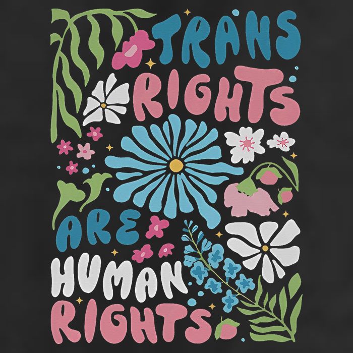 Transg Right Are Human Rights Boho Flower Pride Month Cool Comfort Performance Bucket Hat