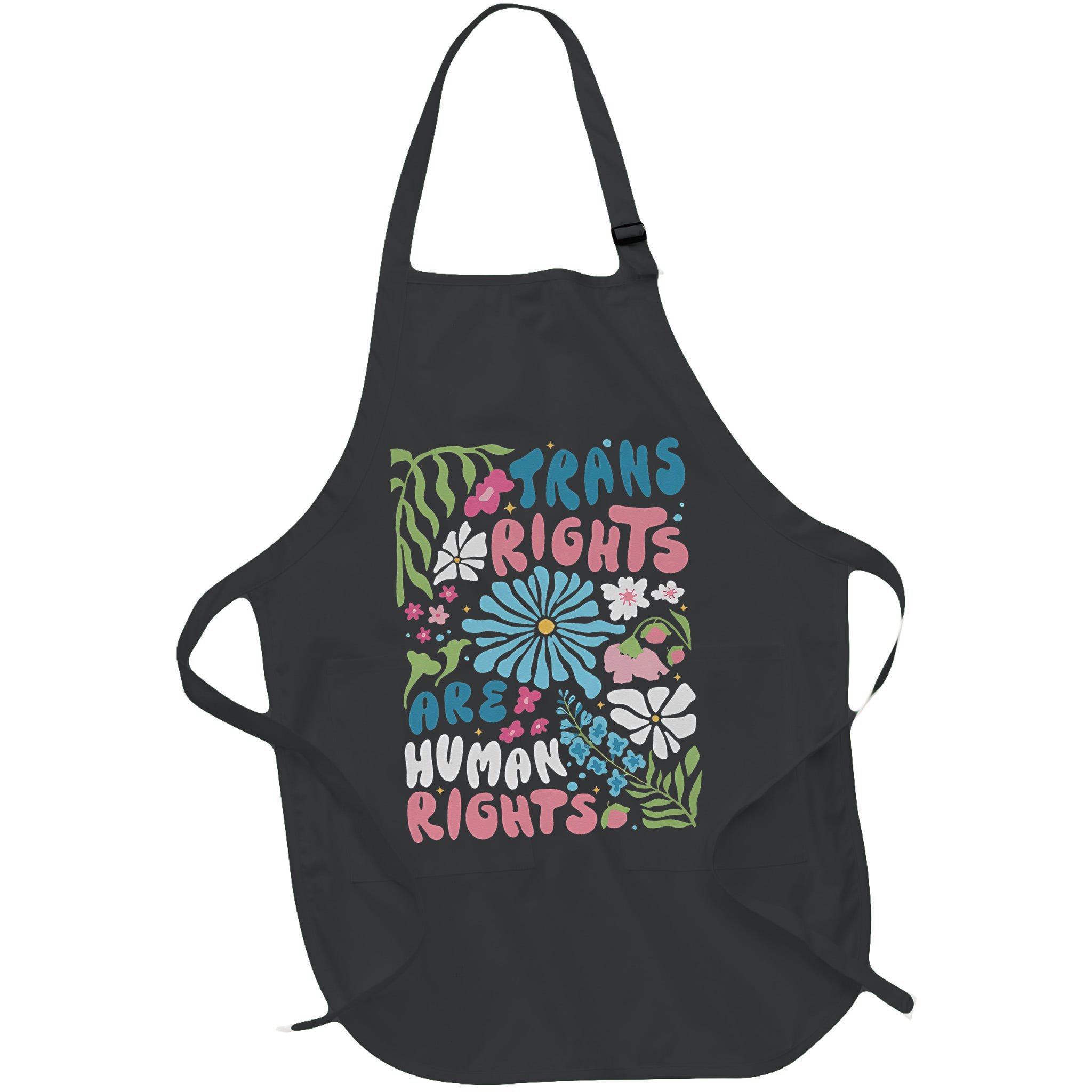 Transg Right Are Human Rights Boho Flower Pride Month Apron