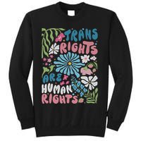 Transg Right Are Human Rights Boho Flower Pride Month Sweatshirt