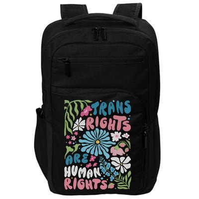 Transg Right Are Human Rights Boho Flower Pride Month Impact Tech Backpack