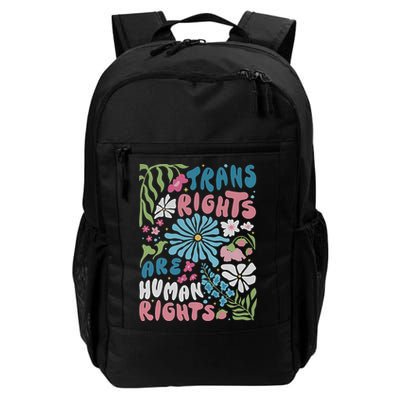 Transg Right Are Human Rights Boho Flower Pride Month Backpack