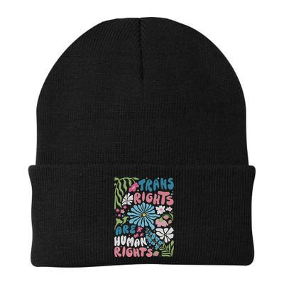 Transg Right Are Human Rights Boho Flower Pride Month Beanie