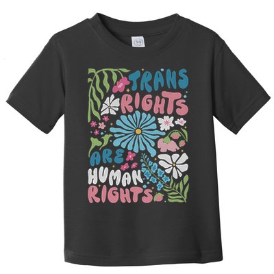 Transg Right Are Human Rights Boho Flower Pride Month Toddler T-Shirt