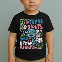 Transg Right Are Human Rights Boho Flower Pride Month Toddler T-Shirt
