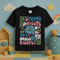 Transg Right Are Human Rights Boho Flower Pride Month Toddler T-Shirt