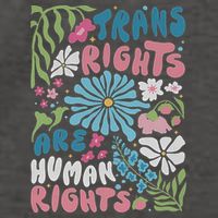 Transg Right Are Human Rights Boho Flower Pride Month Vector Backpack