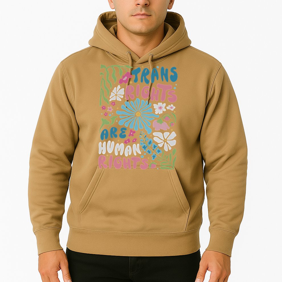 Transg Right Are Human Rights Boho Flower Pride Month Hoodie